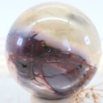 GROSSE MOOKAIT Edelsteinkugel 58 mm, Lila Gelb, schöne Maserung, hohe Qualität, Glänzend – Bild 5