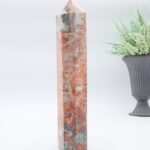 GROSSER ROSA ACHAT Edelstein Turm, Obelisk, Mineralien Kristall Spitze 220 mm – Bild 5