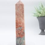 GROSSER ROSA ACHAT Edelstein Turm, Obelisk, Mineralien Kristall Spitze 220 mm – Bild 8