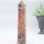 GROSSER ROSA ACHAT Edelstein Turm, Obelisk, Mineralien Kristall Spitze 220 mm – Bild 3