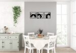 3 Neugierige Kätzchen Set als Wandbild aus Acryl – Bild 3
