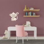 Rattan Affe Wandschild | Skandinavischer Affe | Boho Affen Kinderzimmer | Süßer Affe | Holzaffe | – Bild 7