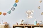 Rattan Affe Wandschild | Skandinavischer Affe | Boho Affen Kinderzimmer | Süßer Affe | Holzaffe | – Bild 8